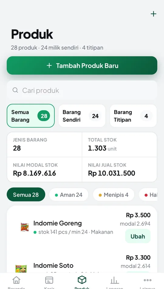 Produk & stok